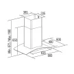 Cata - Páraelszívó ISLA GAMMA 900 X/E inox-üveg LED + Cata PROFESSIONAL edényszett - A készlet erejéig rendelhető!