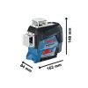   BOSCH 0601063R05 GLL 3-80 C Vonallézer (1x2,0Ah) + BM 1 Tartó + LR 7 Lézervevő + L-Boxx 136 