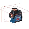   BOSCH 0601063S00 GLL 3-80 Vonallézer + 4 db 1,5 V-os LR6 (AA) + Lézer céltábla + Szerszámkoffer