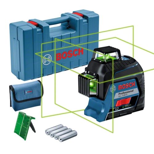 BOSCH 0601063Y00 GLL 3-80 G zöld Vonallézer kofferben