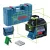 BOSCH 0601063Y00 GLL 3-80 G zöld Vonallézer kofferben + 4 db 1,5 V-os LR6 (AA) + Lézer céltábla + Szerszámkoffer