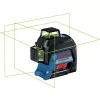   BOSCH 0601063Y00 GLL 3-80 G zöld Vonallézer kofferben + 4 db 1,5 V-os LR6 (AA) + Lézer céltábla + Szerszámkoffer