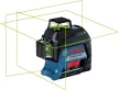 BOSCH 0601063Y00 GLL 3-80 G zöld Vonallézer kofferben + 4 db 1,5 V-os LR6 (AA) + Lézer céltábla + Szerszámkoffer