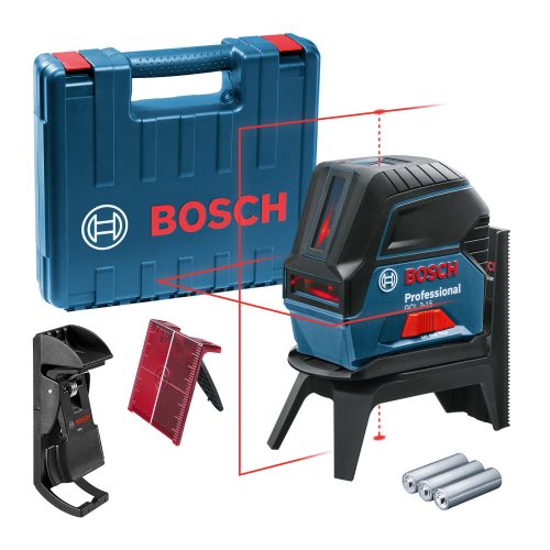 BOSCH 0601066E02 GCL 2-15 Kombilézer + RM1 Tartó + Szerszámtáska