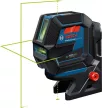 BOSCH 0601066M00 GCL 2-50 G zöld Kombilézer + RM 10 Tartó + 4 db 1,5 V-os LR6 (AA)