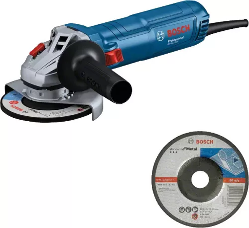 BOSCH 06013A6100 GWS 12-125 Sarokcsiszoló csiszolótárcsával