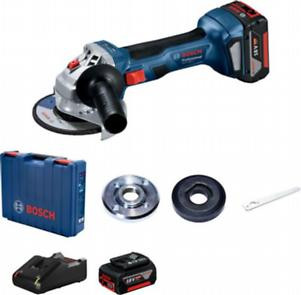 BOSCH 06019H9021 GWS 180-LI (125 mm) Akkus sarokcsiszoló + 2 X 4.0 Ah Akku + GAL 18V-40 EU Töltő + Szállítókoffer