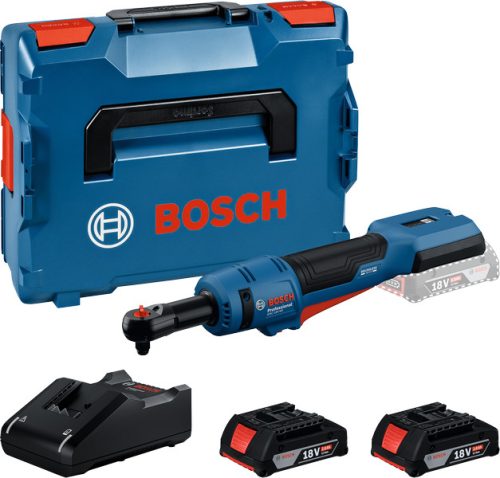 BOSCH 06019N8002 GRC 18V-60 Akkus racsnis csavarkulcs (2x GBA18V 2.0Ah akkuval, 1x GAL 18V-40 gyorstöltővel) LBoxx-ban