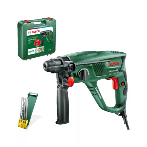 BOSCH 06033A9302 PBH 2100 RE Fúrókalapács + Tartozékkészlet kofferben