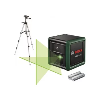   BOSCH 0603663C03 Quigo keresztvonalas zöld szintezőlézer + BT 150 állvány + 2 db 1.5V LR03 (AAA)