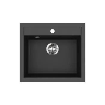 EVIDO QUADRO 6 gránit mosogató, 565 x 510 mm, antracit