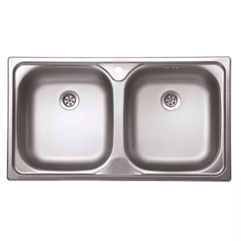   EVIDO FLEX DUO natúr rozsdamentes acél mosogató, 780 x 435 mm