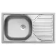 EVIDO BASIC MINI natúr rozsdamentes acél mosogató, 760 x 435 mm