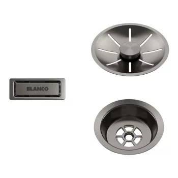   BLANCO InFino szett egy medencés mosogatóhoz, satin platinum, lefolyógarnitúrát nem tartalmaz