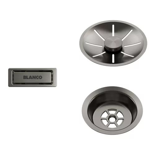 BLANCO InFino szett egy medencés mosogatóhoz, satin platinum, lefolyógarnitúrát nem tartalmaz