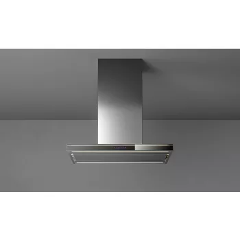   FALMEC LUMINA LED NRS sziget páraelszívó, 90 cm, inox/fekete üveg