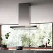 FALMEC LUMINA LED NRS sziget páraelszívó, 90 cm, inox/fekete üveg