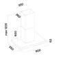FALMEC PLANE PLUS sziget páraelszívó, 90 cm, inox