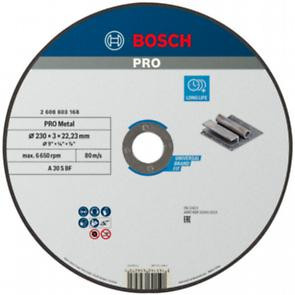 BOSCH 2608603168 PRO Metal A 30 S BF egyenes A 30 S BF, 230 mm, 22,23 mm, 3,0 mm