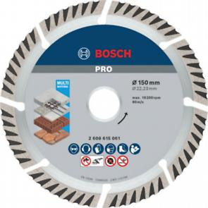 BOSCH 2608615061 PRO Multi Material gyémánt vágótárcsa 150 x 22,23 mm