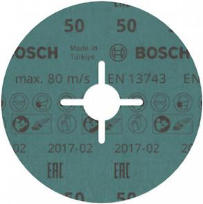 BOSCH 2608621611 PRO R780 fíbertárcsa fémhez és rozsdamentes acélhoz, 50 db, Kerámiaszemcsés 125 x 22,23 mm, G50