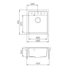 EVIDO EASY 45 gránit mosogató, 460 x 515 mm, platina