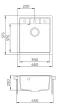 EVIDO EASY 45 gránit mosogató, 460 x 515 mm, bézs
