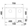   BLANCO SUBLINE 430/270-U SILGRANIT mosogató, balos, palaszürke
