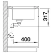 BLANCO SUBLINE 430/270-U SILGRANIT mosogató, balos, palaszürke