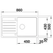 BLANCO LEGRA XL 6 S SILGRANIT mosogató, kávé