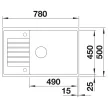BLANCO ZIA XL 6 S Compact SILGRANIT mosogató, fekete