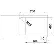 BLANCO ZIA XL 6 S Compact SILGRANIT mosogató, fekete