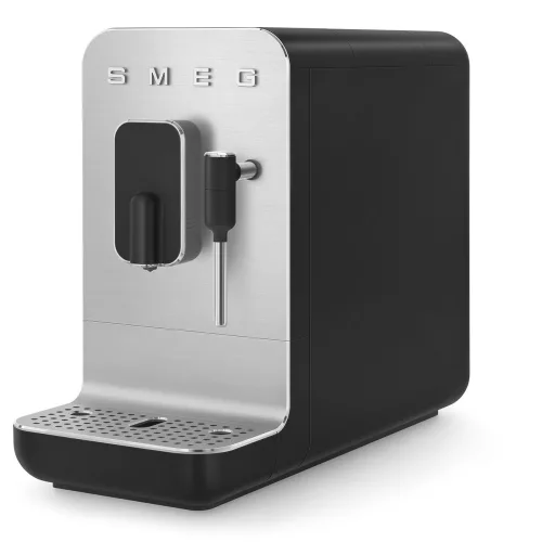 SMEG AUTOMATA KÁVÉFŐZŐ, Collezione design, tejhabosító funkció, matt fekete