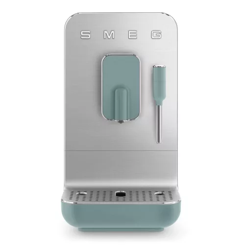 SMEG AUTOMATA KÁVÉFŐZŐ, Collezione design, tejhabosító funkció, matt smaragdzöld