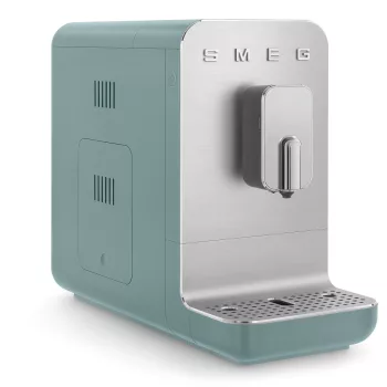   SMEG AUTOMATA KÁVÉFŐZŐ, Collezione design, tejhabosító funkció, cappuccino/latte macchiato funkció, matt smaragdzöld