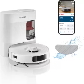   Bosch BCRD2W robotporszívó és felmosó, automatikus ürítő, Spotless Advanced+, fehér