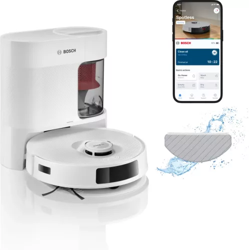 Bosch BCRD2W robotporszívó és felmosó, automatikus ürítő, Spotless Advanced+, fehér