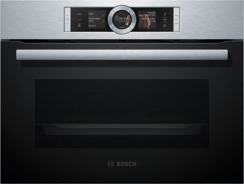 BOSCH CSG656BS2 Serie|8 Beépíthető kompakt gőzsütő | TFT | 47l | EcoClean | Nemesacél