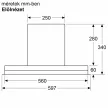 BOSCH DBB67AM60 Serie|6 Integrált beépíthető design páraelszívó | TouchControl | 750 m3/óra | 60 cm | Fekete