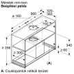 BOSCH DBB97DP60 Serie|6 Integrált beépíthető design páraelszívó | TouchControl | 699 m3/óra | 90 cm | Fekete