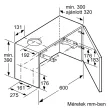 BOSCH DFL064W53 Serie|2 Beépíthető teleszkópos páraelszívó | 389m3/óra | 60 cm | Ezüstmetál