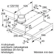 BOSCH DFL064W53 Serie|2 Beépíthető teleszkópos páraelszívó | 389m3/óra | 60 cm | Ezüstmetál