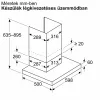   BOSCH DWB63BC30 Serie|2 Beépíthető fali kürtős páraelszívó | 400 m3/óra | 60cm | Nemesacél
