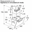 BOSCH DWK67FN60 Serie|4 Beépíthető fali kürtős páraelszívó | TouchSelect | SoftLight | EcoSilence Drive | 768m3/óra | 60 cm | Fekete