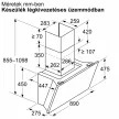 BOSCH DWK91LT60 Serie|8 Beépíthető fali kürtős páraelszívó | EcoSilence Drive | Wifi | 1007m3/óra | 90 cm | Fekete üveg