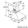 BOSCH DWP66BC50 Serie|2 Beépíthető fali kürtős páraelszívó | 570m3/óra | 60 cm | Nemesacél