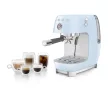 SMEG ESPRESSO KÁVÉFŐZŐ COLD BREW FUNKCIÓVAL, retro, világoskék