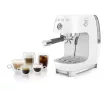 SMEG ESPRESSO KÁVÉFŐZŐ COLD BREW FUNKCIÓVAL, retro, fehér