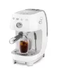 SMEG ESPRESSO KÁVÉFŐZŐ COLD BREW FUNKCIÓVAL, retro, fehér
