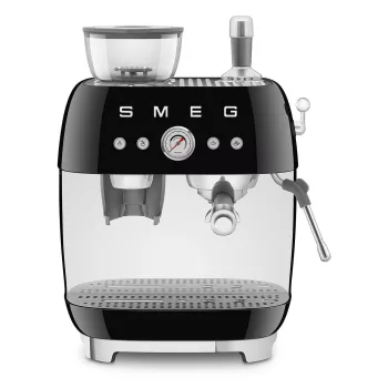   SMEG ŐRLŐVEL KOMBINÁLT ESPRESSO KÁVÉFŐZŐ, retro, fekete